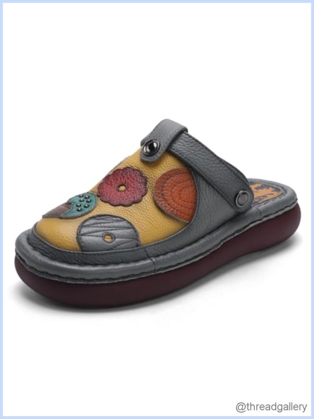 Drikler Leather Slip-On Mule Loafers Women's Comfortable Walking Shoes